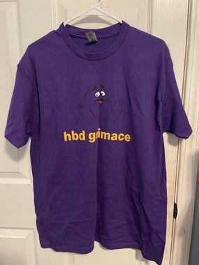 Purple Cotton Shirt With Promotional Design For Grimaces Birthday